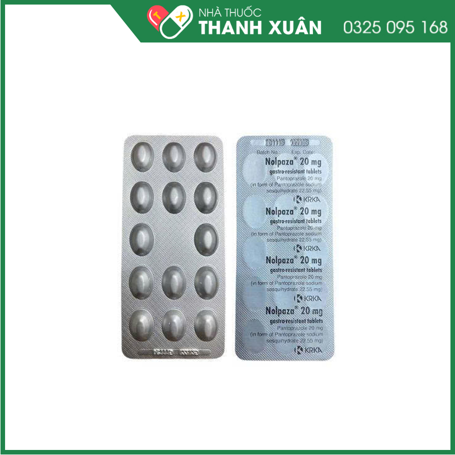 Nolpaza 20mg điều trị và dự phòng trào ngược dạ dày, thực quản